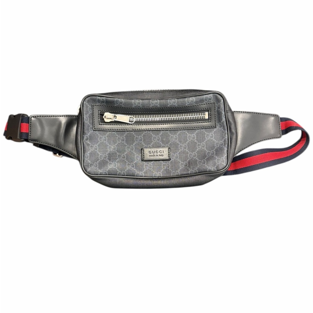 Gucci GG supreme belt bag black mens